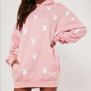 BRAND NEW playboy x missguided pink repeat print